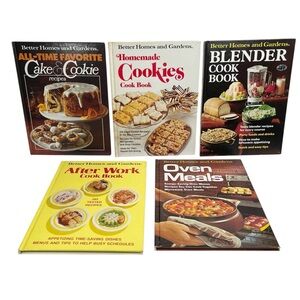Lot Of 5 Better Homes & Gardens Hardcover Test Kitchen Cook Books